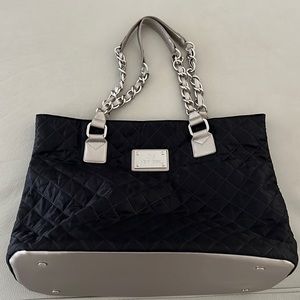 JM New York  Black Quilted Bag